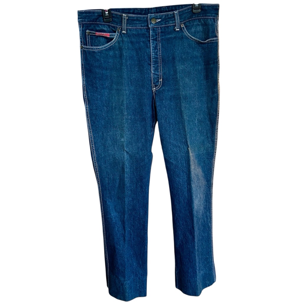Ferrari Denim Blue Straight Leg Jeans Sz 46 Note Measurements
